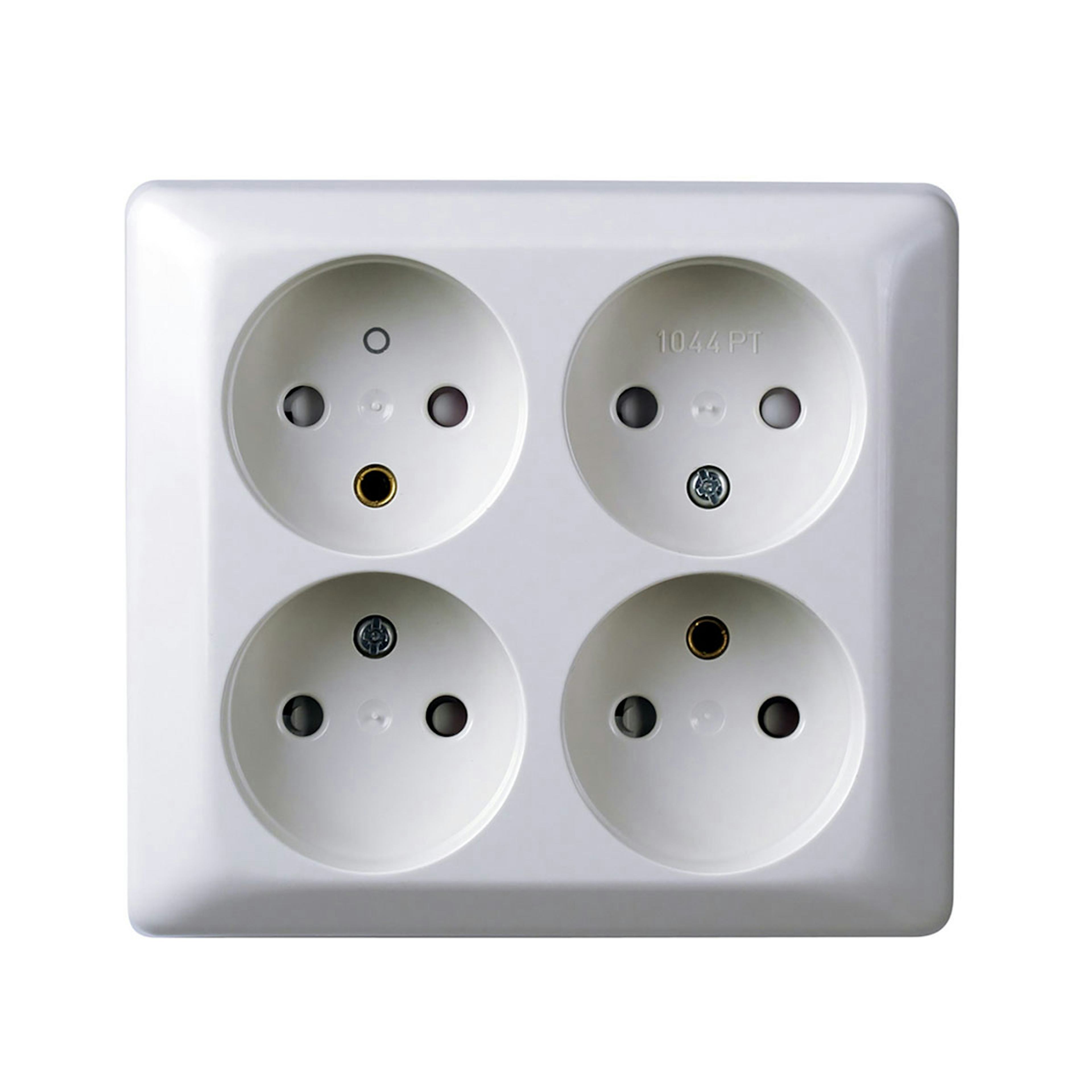 Vägguttag Elko 4-Vägs Utan jord RS Renvit