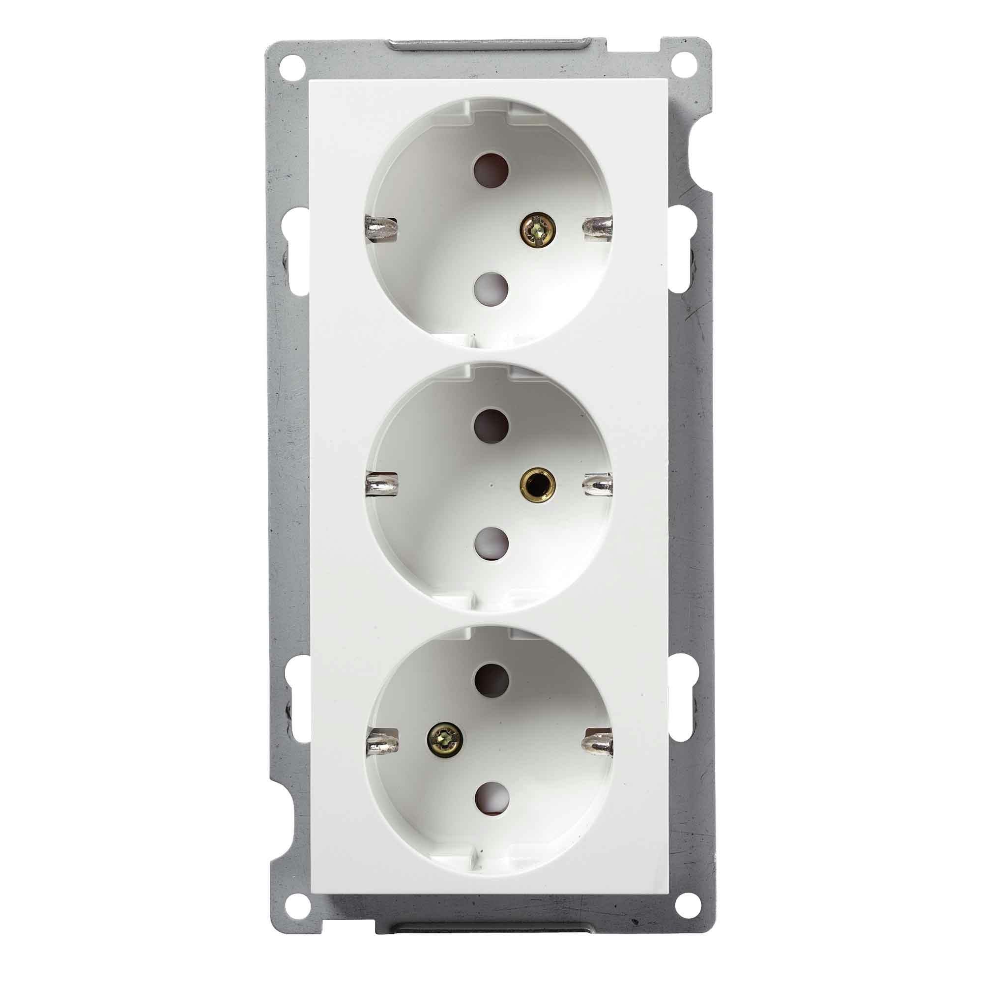 Vägguttag Elko Plus 3-Vägs utan Ram