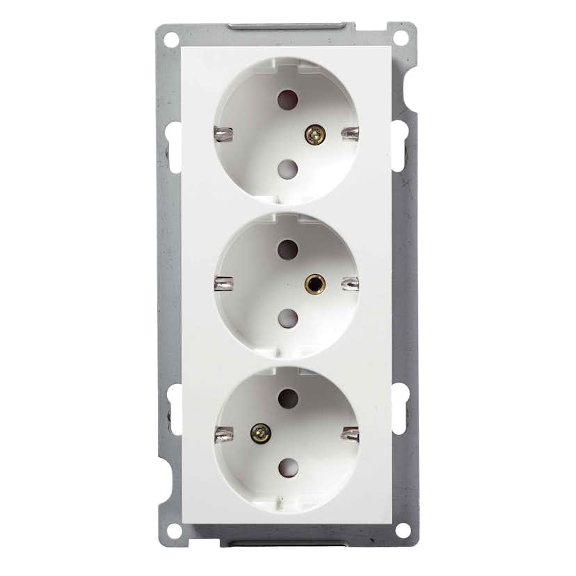 Vägguttag Elko Plus 3-Vägs utan Ram