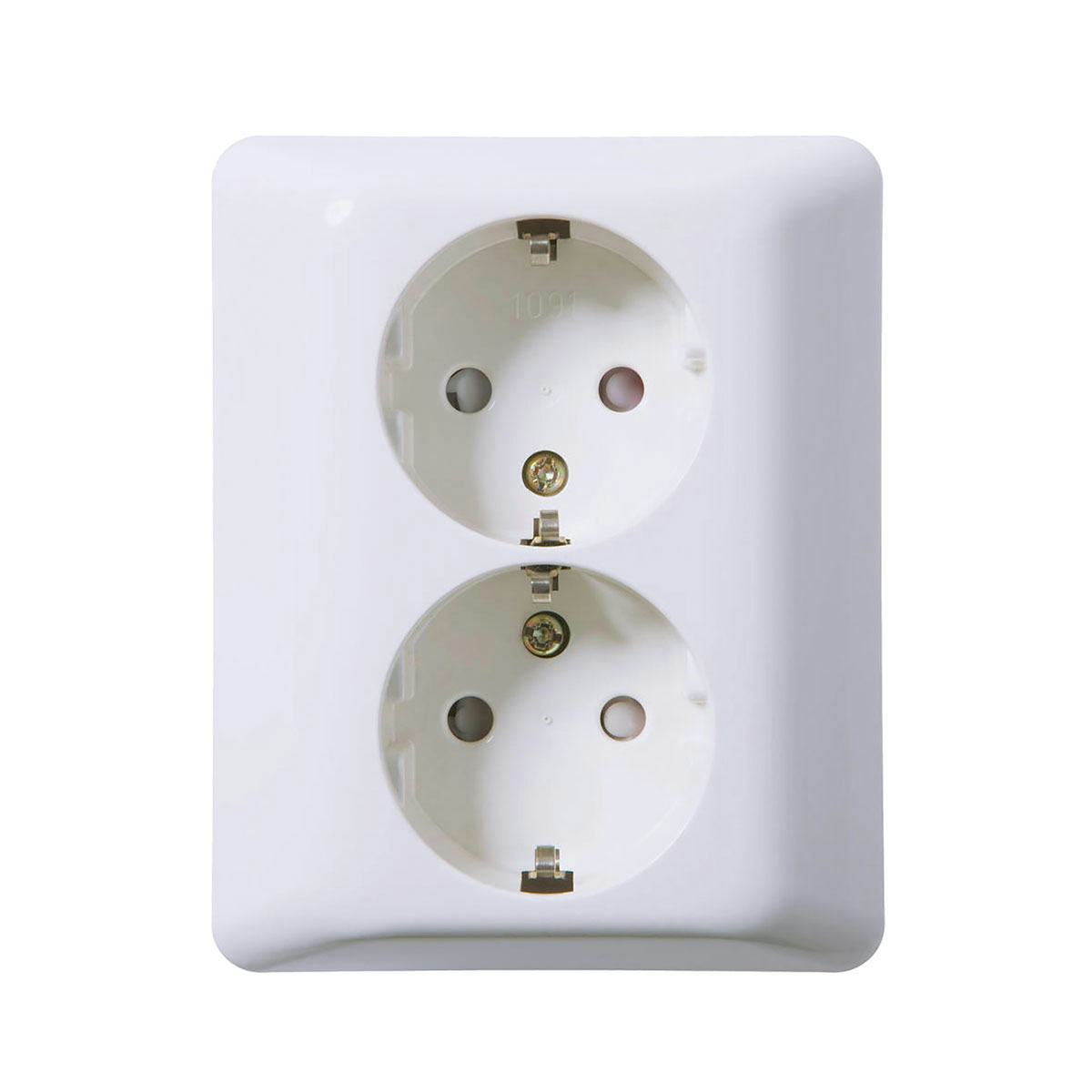 Vägguttag Elko 2-Vägs DUO RS Renvit