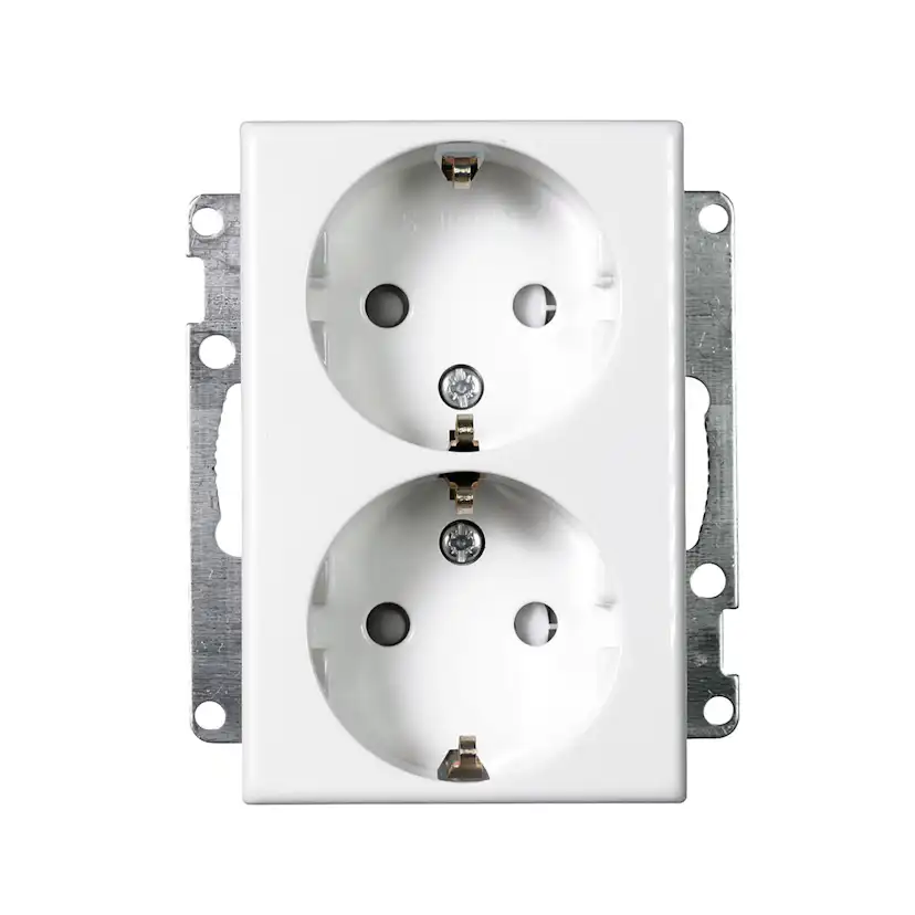 Vägguttag Elko 2-Vägs Utan ram RS Renvit