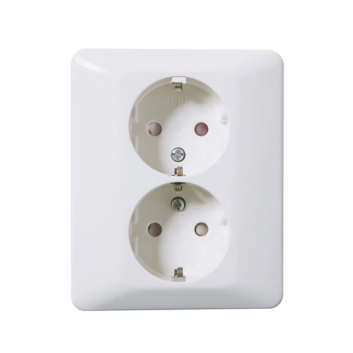 Vägguttag Elko 2-Vägs Låg RS Renvit