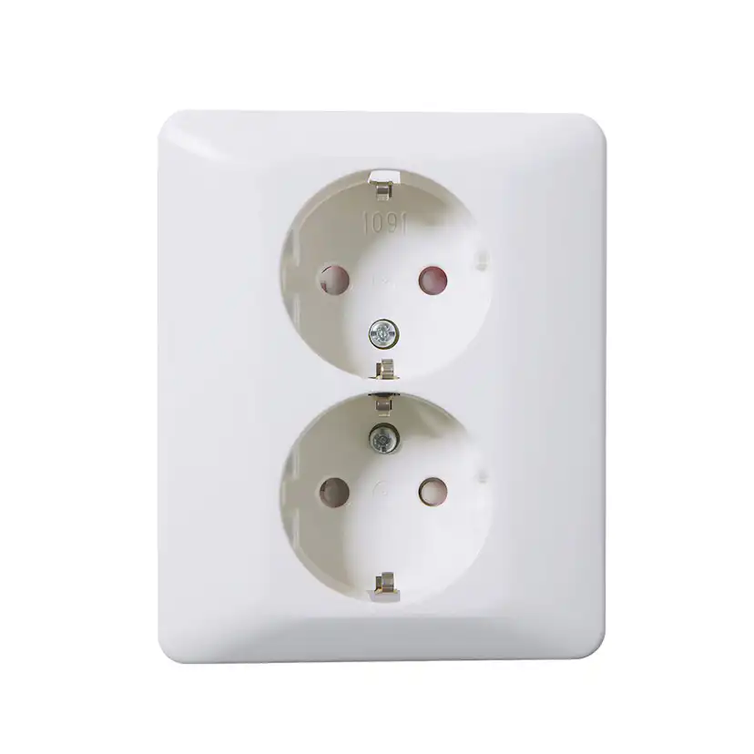 Vägguttag Elko 2-Vägs RS Renvit