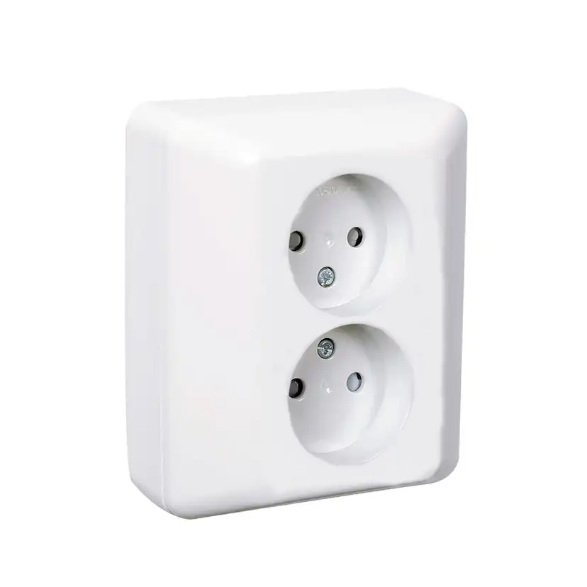 Vägguttag Elko 2-Vägs Infällt RS Renvit