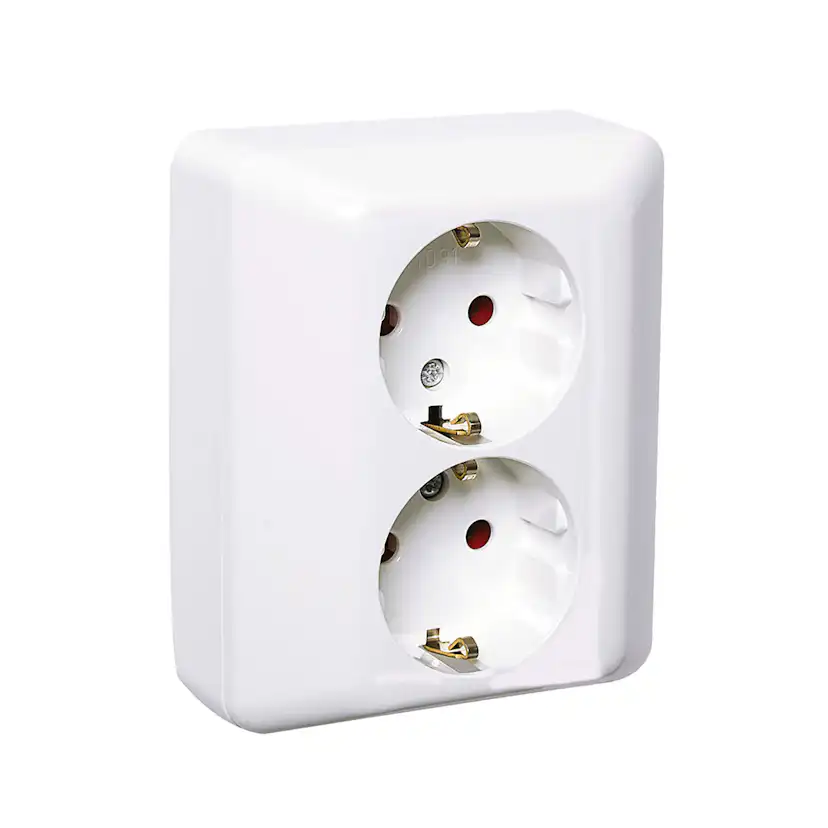 Vägguttag Elko 2-Vägs Infällt RS Renvit