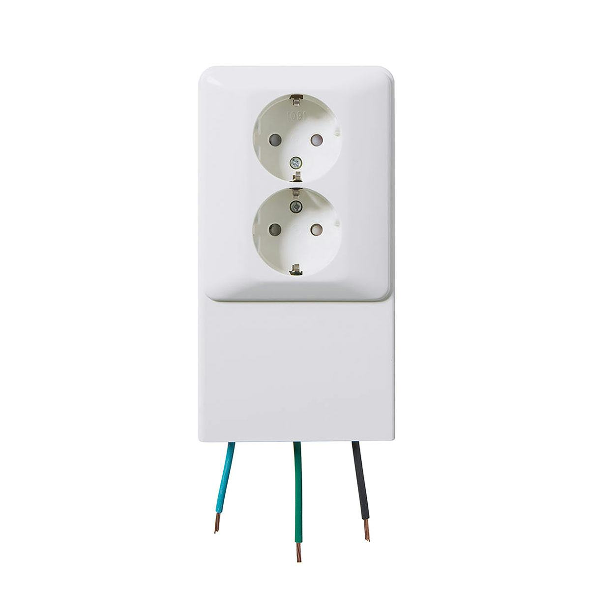 Sockeluttag Elko 2-Vägs RS Renvit