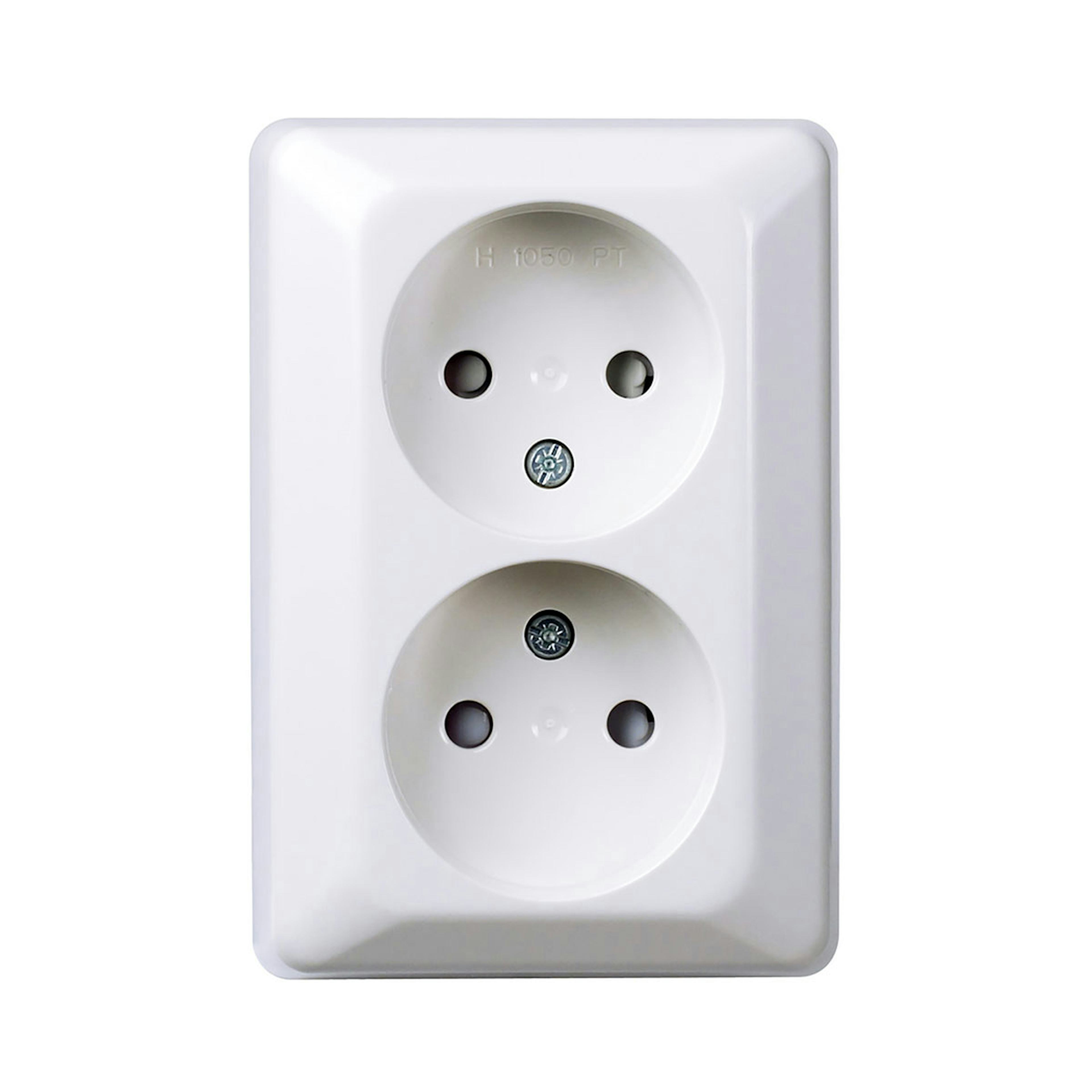 Vägguttag Elko 2-Vägs Utanpåliggande RS Renvit