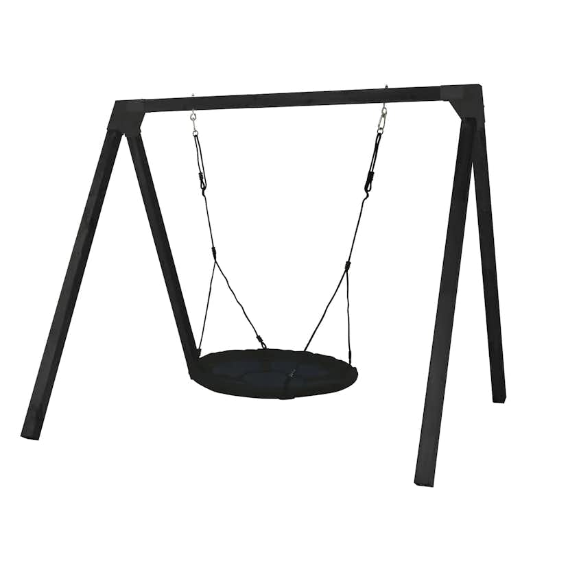 Gungställning PLUS Luksus Svart Cubic inkl Rundgunga