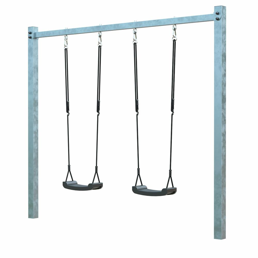 Gungställning PLUS med 2 Gråsvarta Gungsitsar