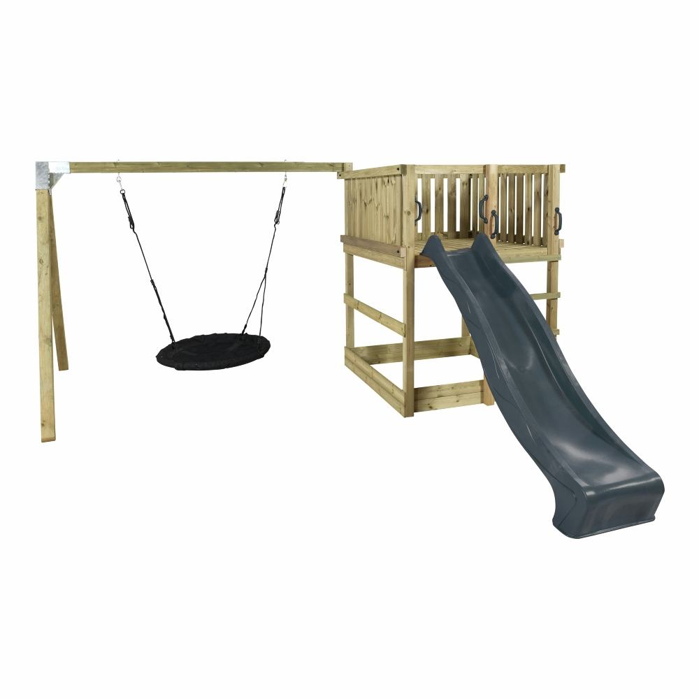 Play Lekställning PLUS Med Gungställning, Rutschkana och Fågelbogunga