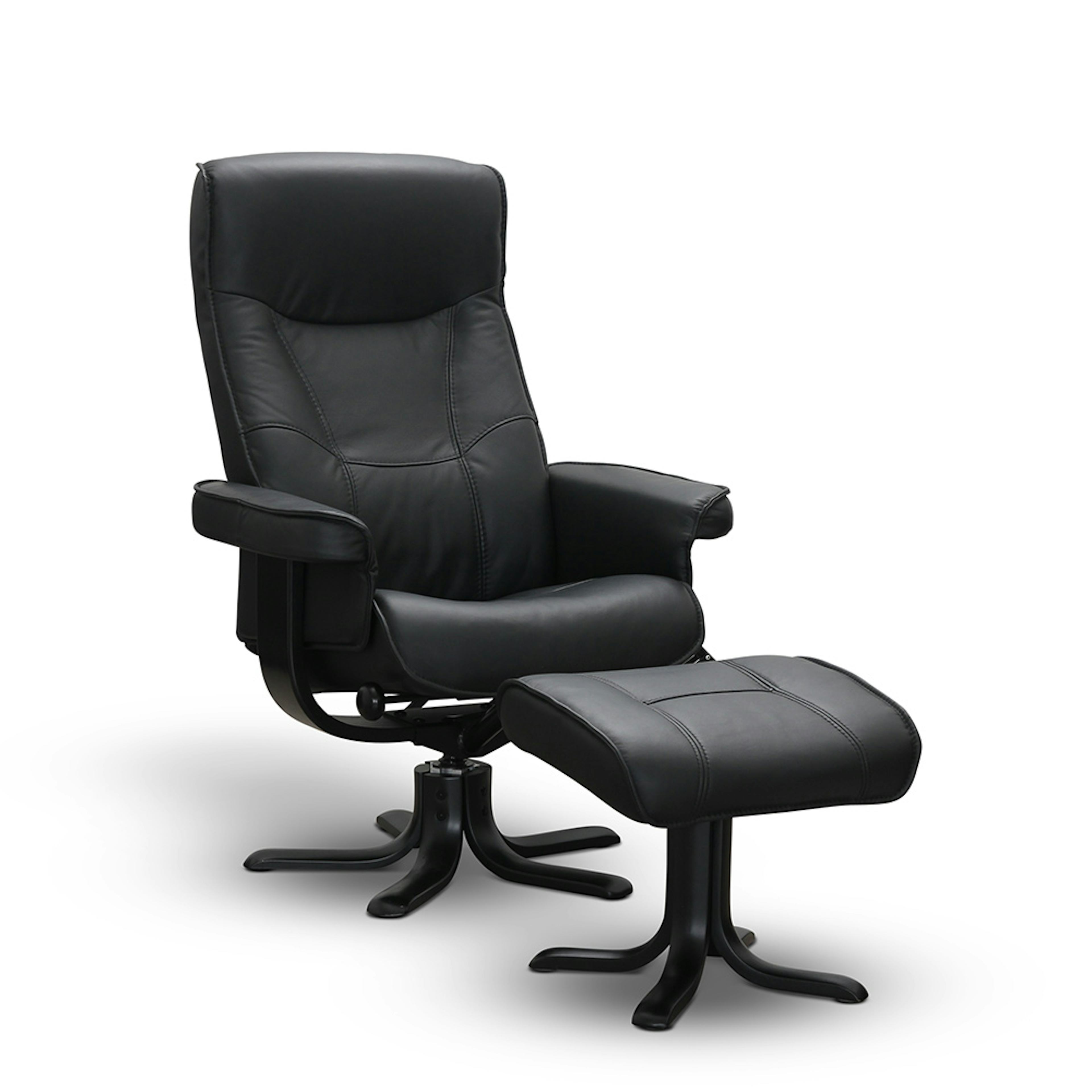 Snurrfåtölj Hagagruppen Bonn med Fotpall