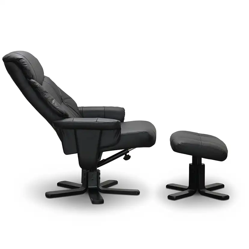 Snurrfåtölj Hagagruppen Bremen med Fotpall