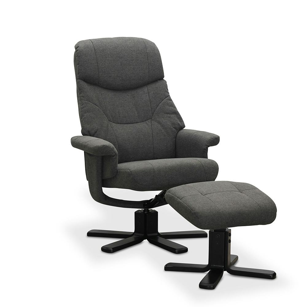 Snurrfåtölj Hagagruppen Bremen med Fotpall