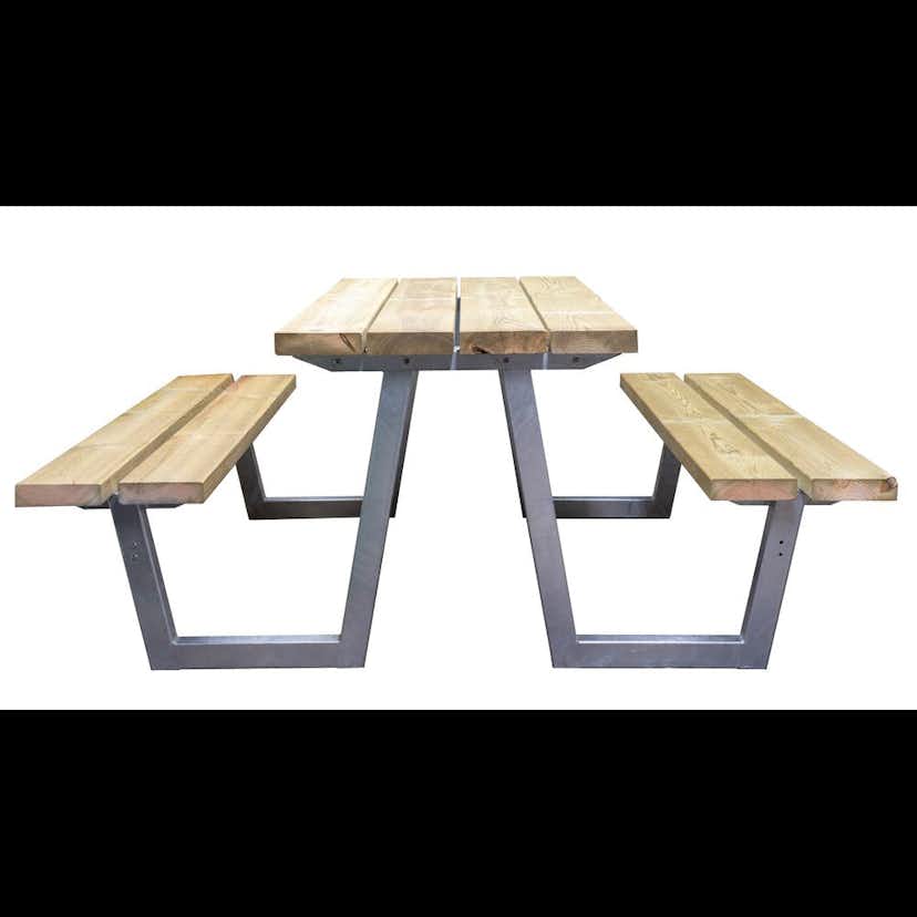 Trädgårdsbänk Skotte Garden Vila Svart Bänkbordsstativ för Utebänk