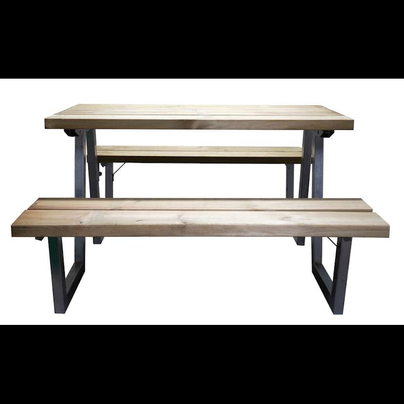 Trädgårdsbänk Skotte Garden Vila Svart Bänkbordsstativ för Utebänk