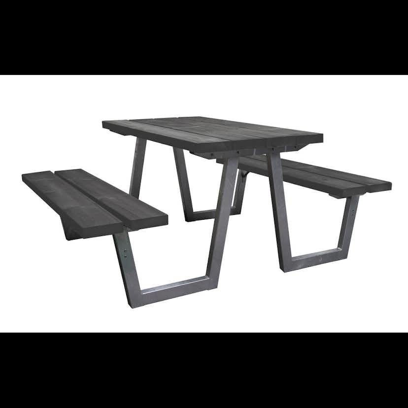 Trädgårdsbänk Skotte Garden Vila Svart Bänkbordsstativ för Utebänk