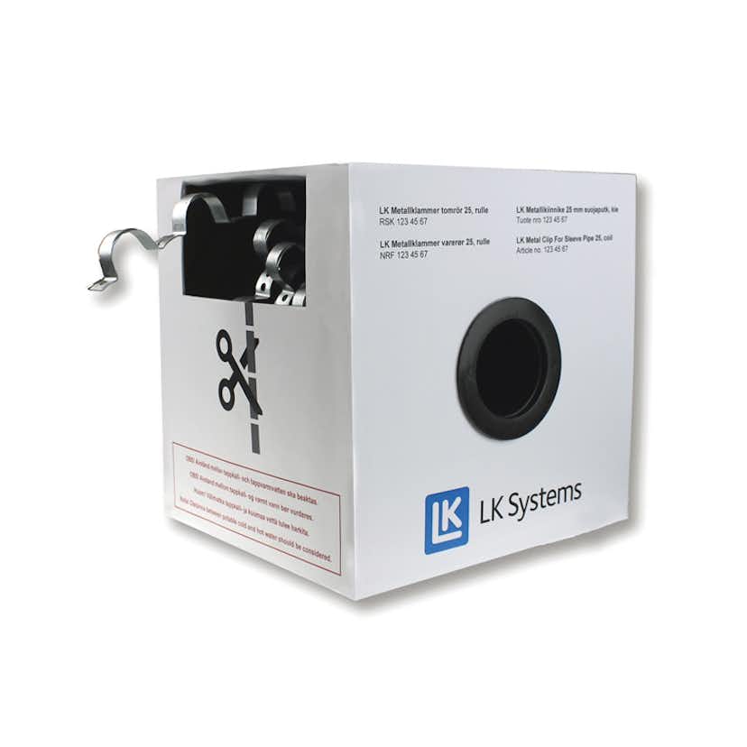 Metallklammer LK Systems För tomrör 25 mm