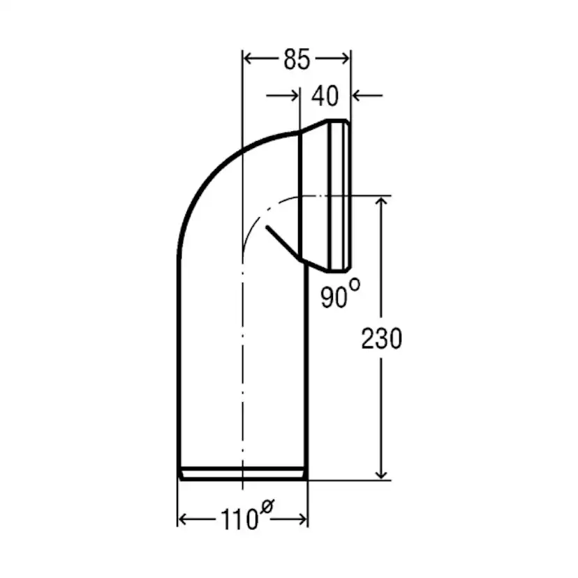 WC-Anslutning Viega Q-Lås 90°