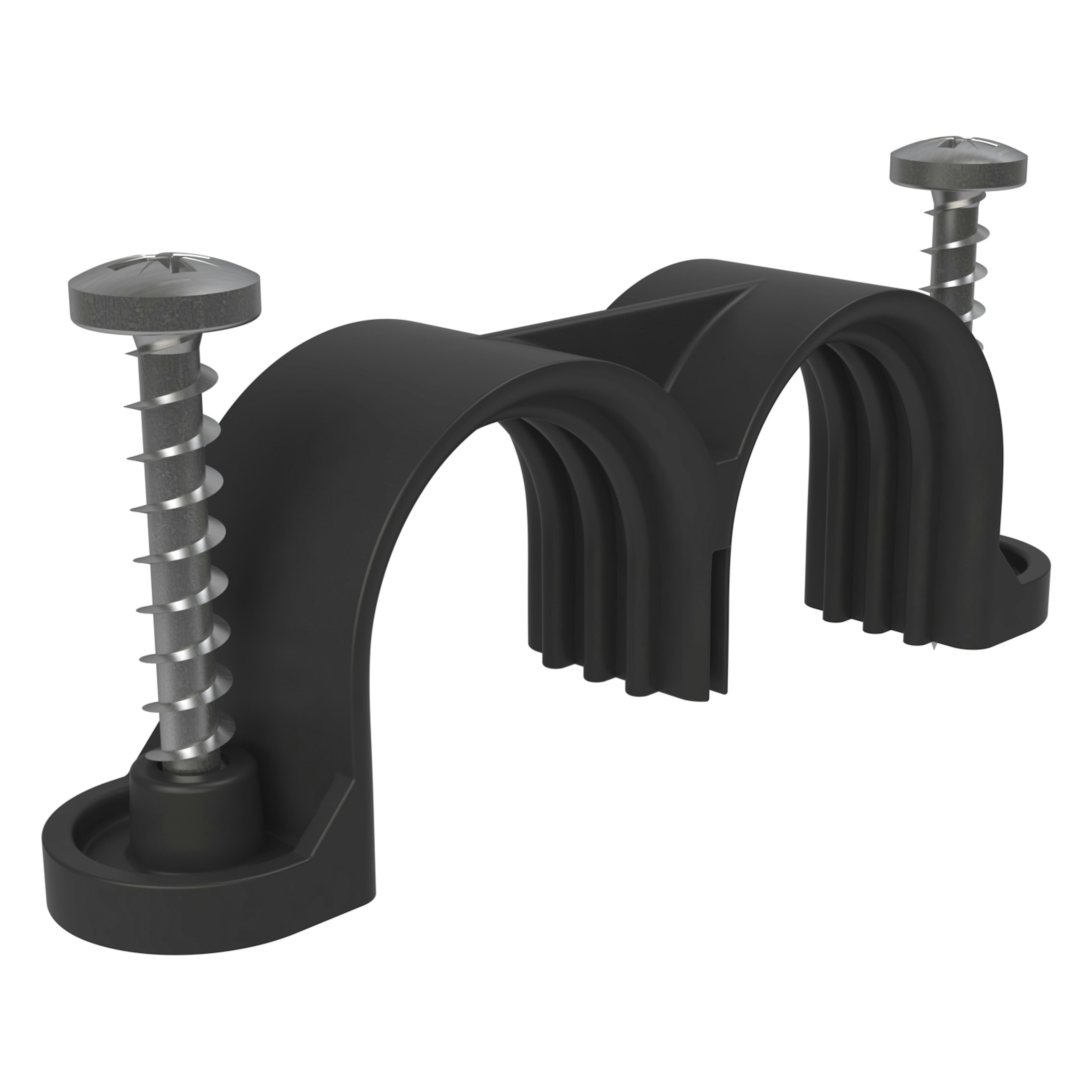 Plastklammer LK Systems Dubbel tomrör 25 mm