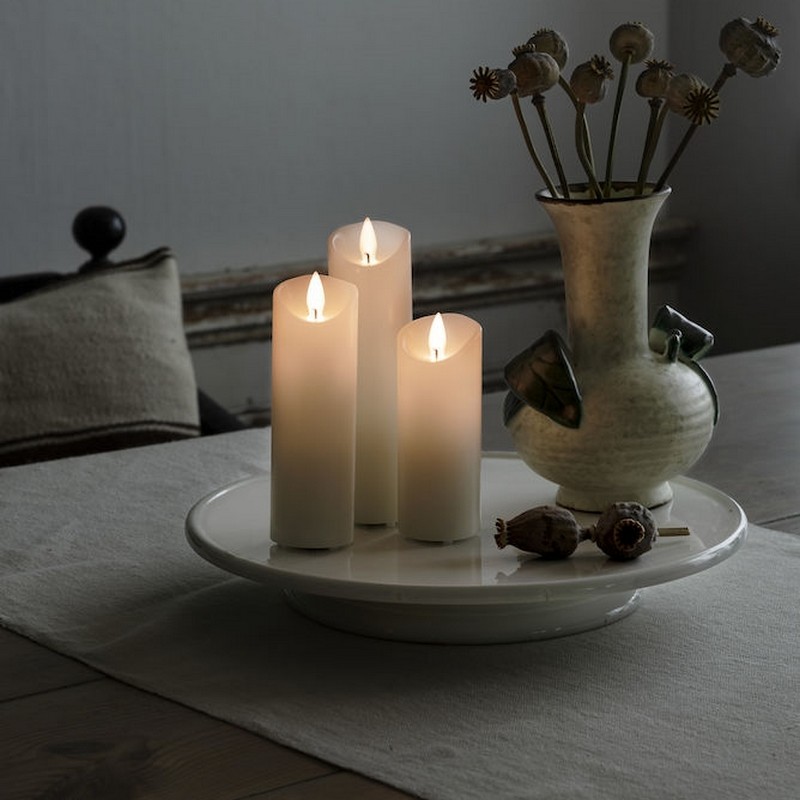 Vaxljus Gnosjö Konstsmide Vit Batteriljus