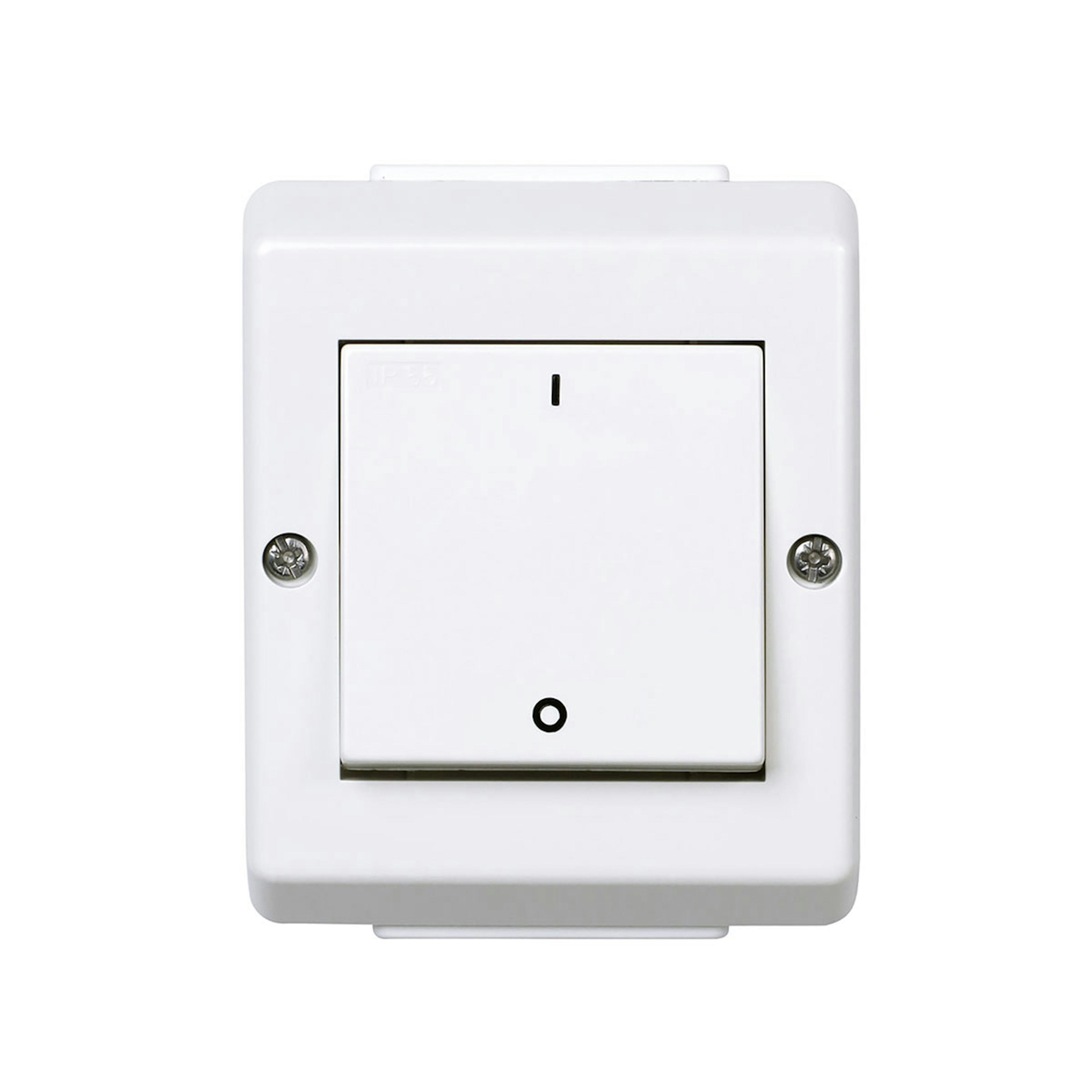 Strömbrytare Elko 2-Pol IP55 Med tryckknappsomkopplare RS Renvit