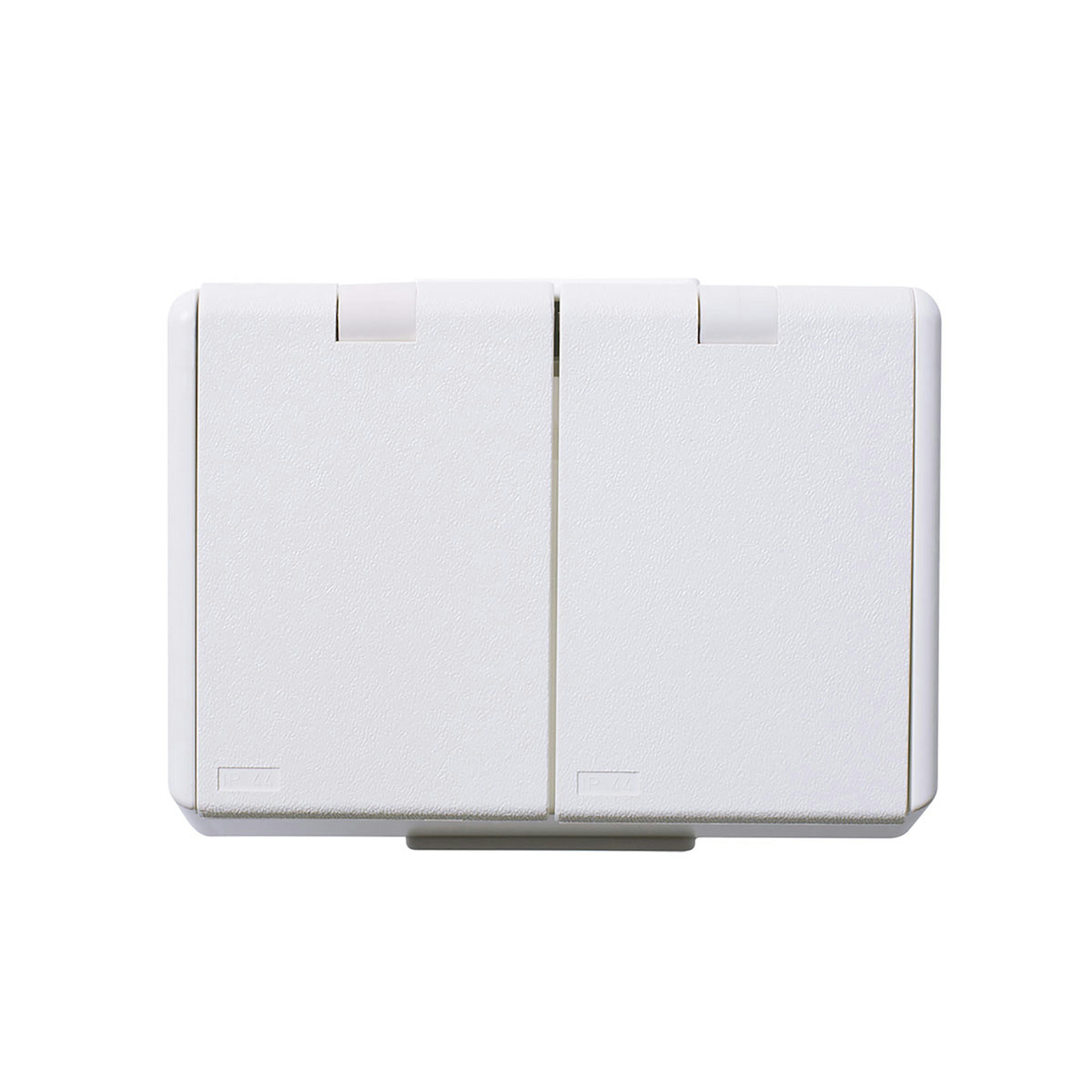 Vägguttag Elko 2-Vägs IP44 Med Lock RS Renvit