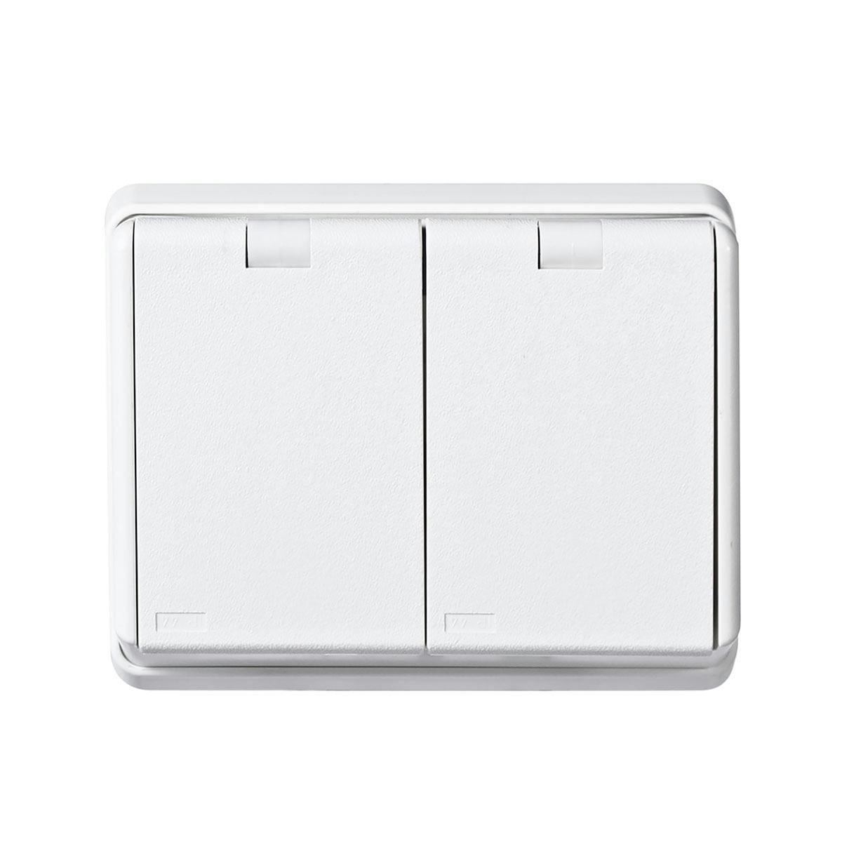 Vägguttag Elko 2-vägs RS Renvit IP44