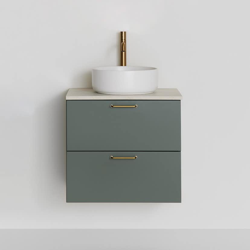 Tvättställsskåp Hafa Haze 2 Lådor med Bänkskiva och Handfat