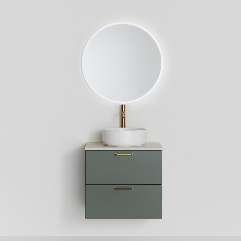 Tvättställsskåp Hafa Haze 2 Lådor med Bänkskiva och Handfat