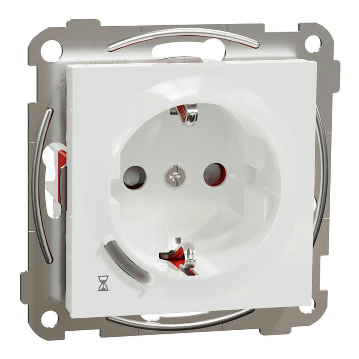 Timer Eluttag Elko RS 1-vägs 16A Vit Infällbar