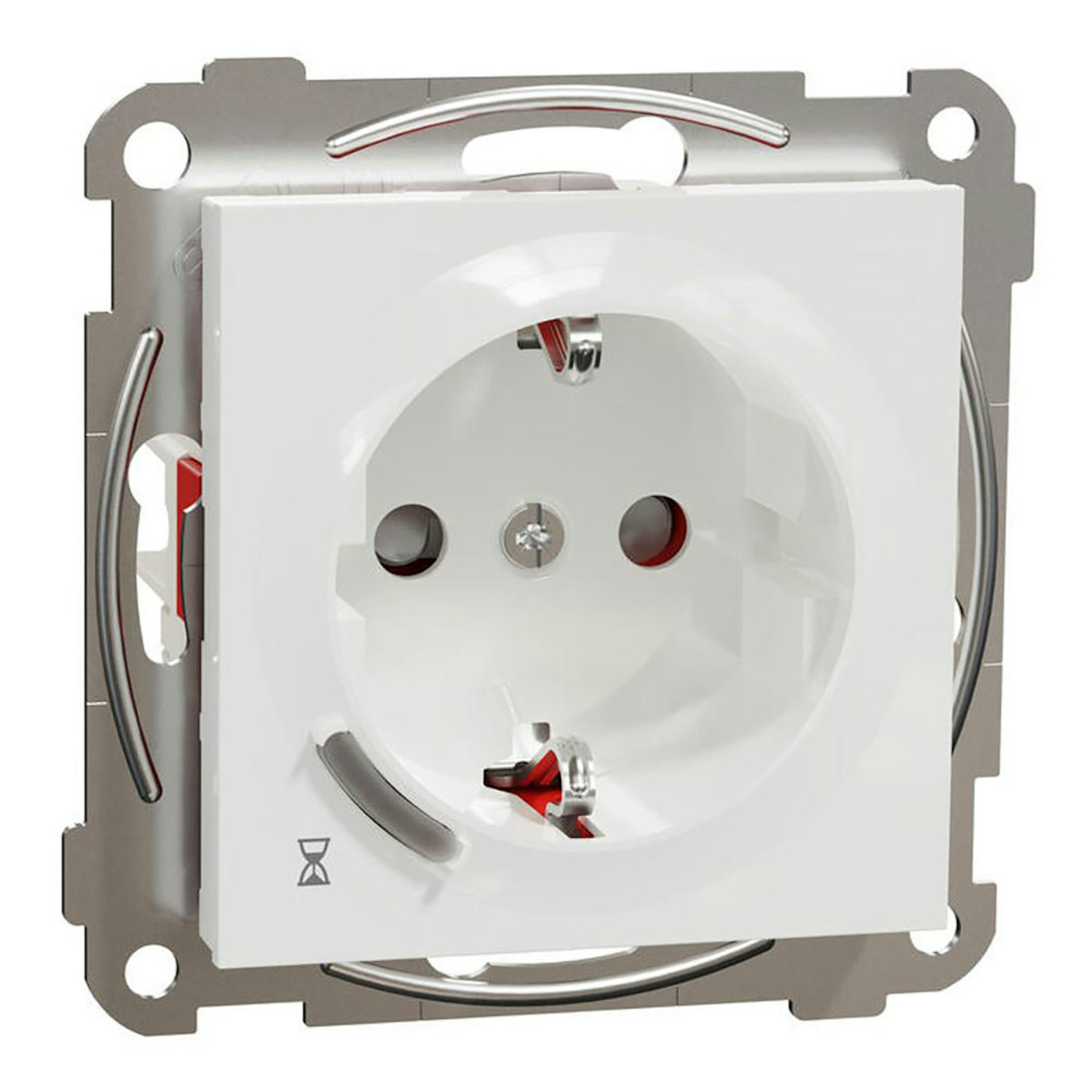 Timer Eluttag Elko RS 1-vägs 16A Vit Infällbar