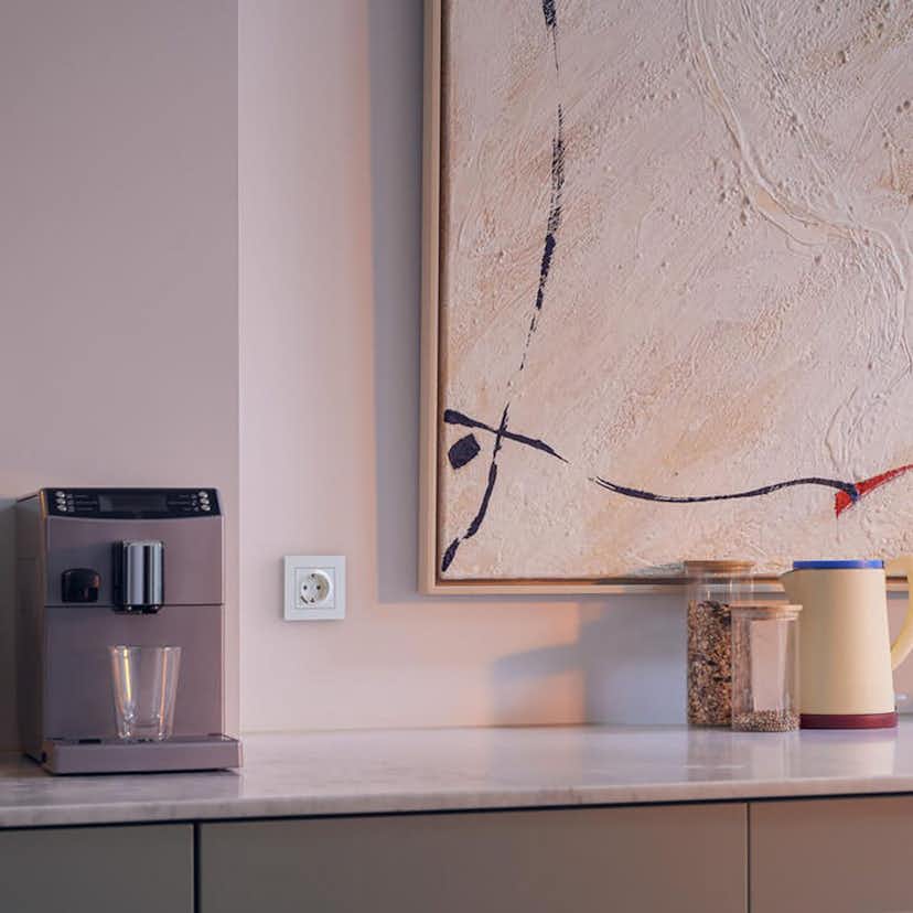 Timer Eluttag Elko RS 1-vägs 16A Vit Infällbar