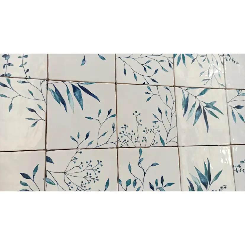 Kakel Lhådös Olivia dekor Blå 15x15