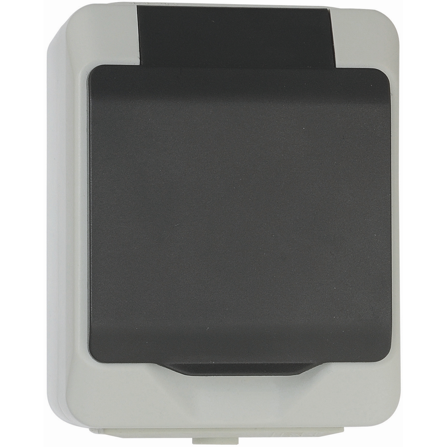 Vägguttag Malmbergs Nordic Grå 1-Vägs