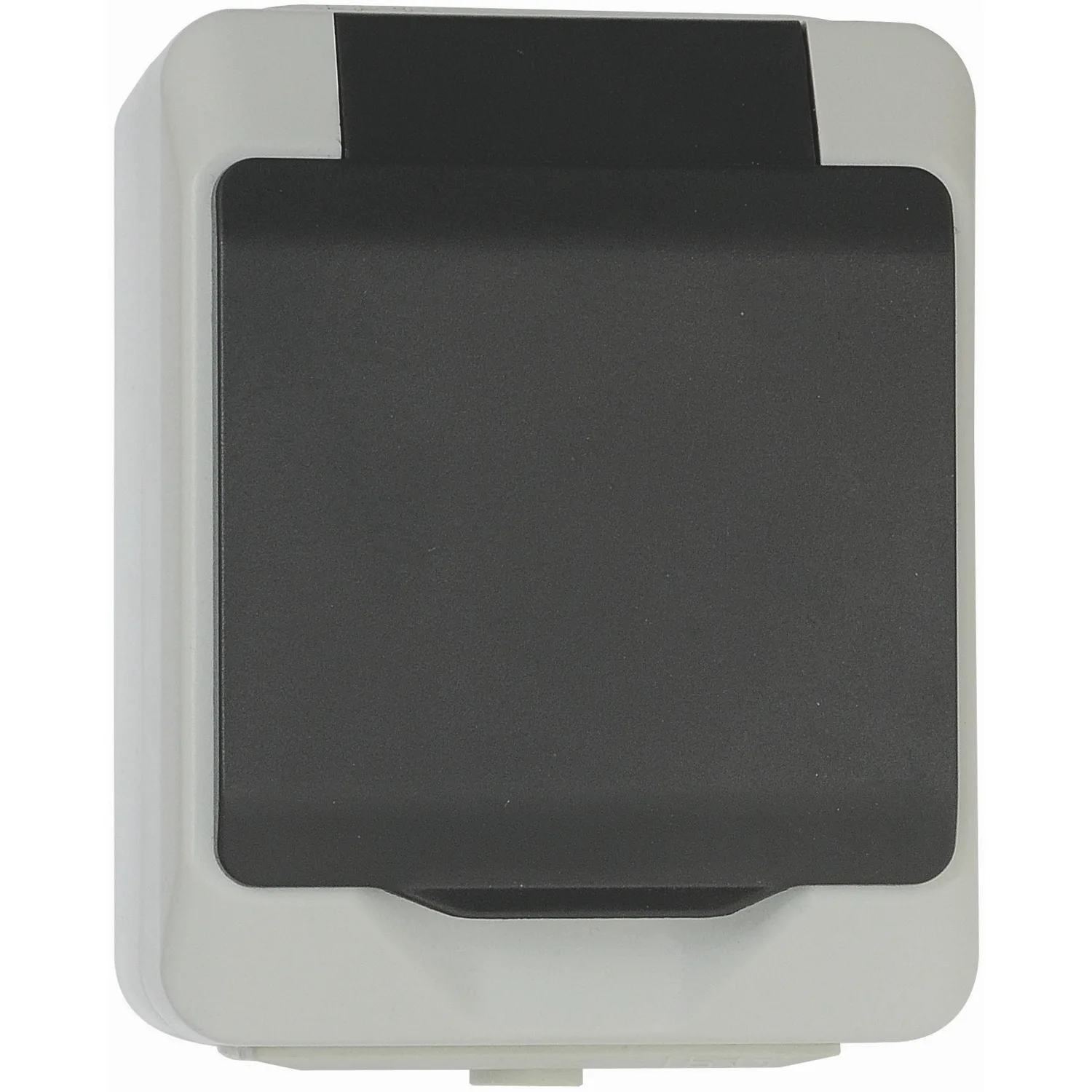 Vägguttag Malmbergs Nordic Grå 1-Vägs