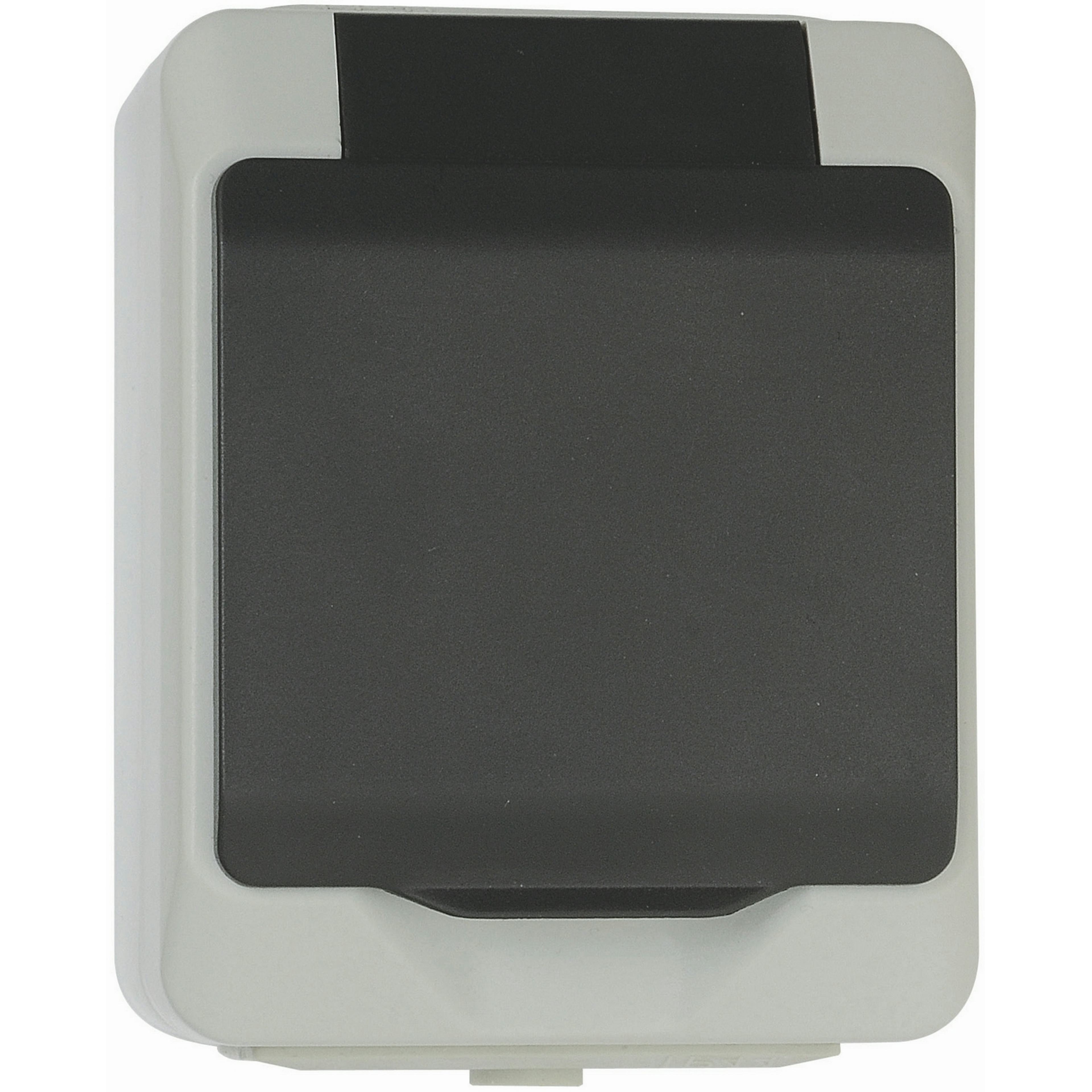 Vägguttag Malmbergs Nordic Grå 1-Vägs