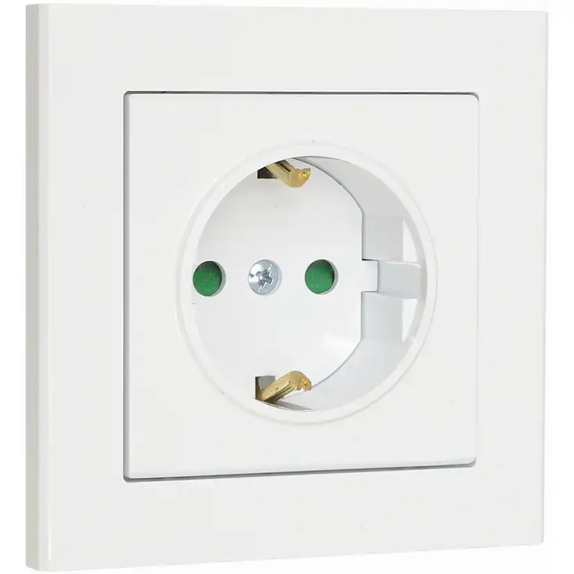 Vägguttag Malmbergs Optima 1-V Mj Skruvlös