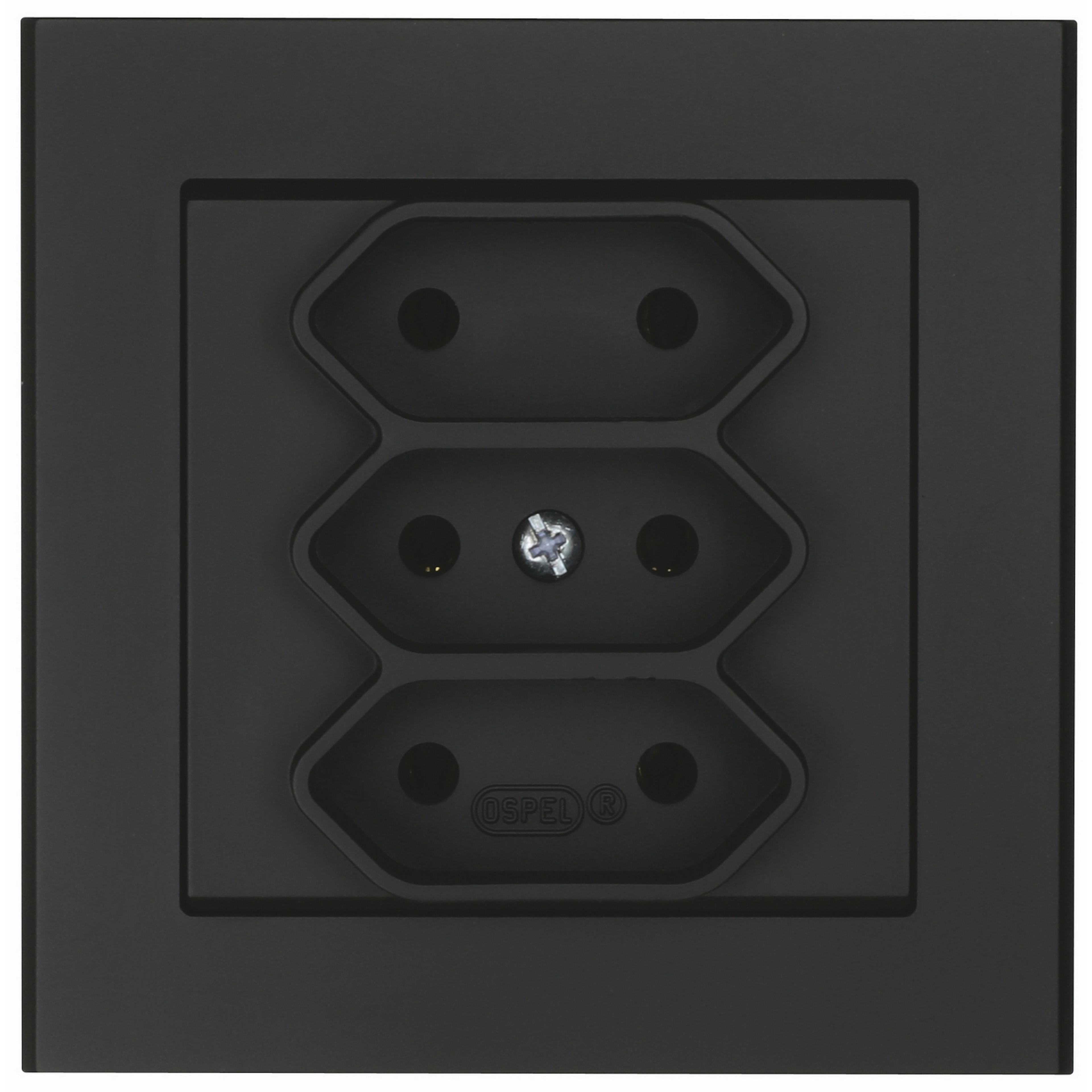 Vägguttag Malmbergs Optima 3-V Euro Sv med Skruvanslutning