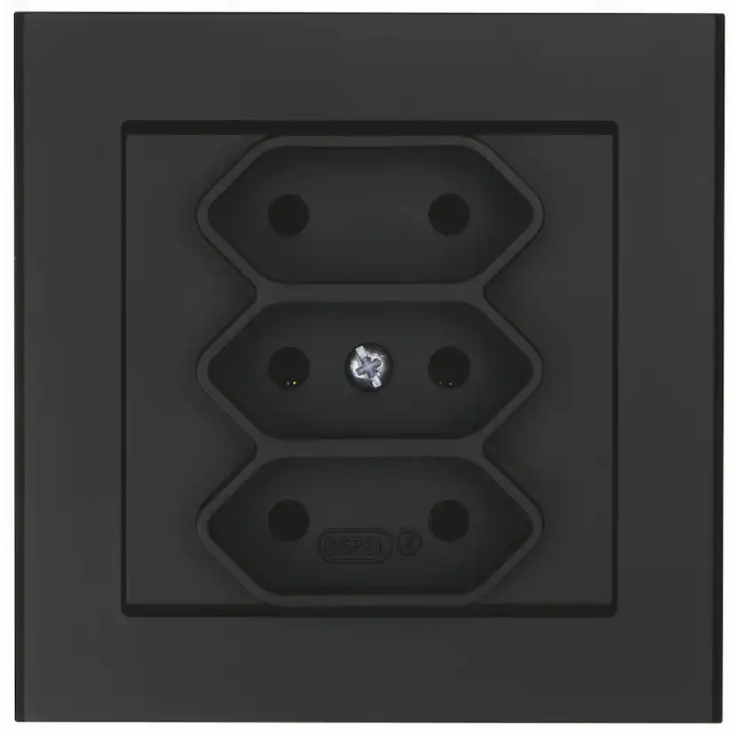 Vägguttag Malmbergs Optima 3-V Euro Sv med Skruvanslutning