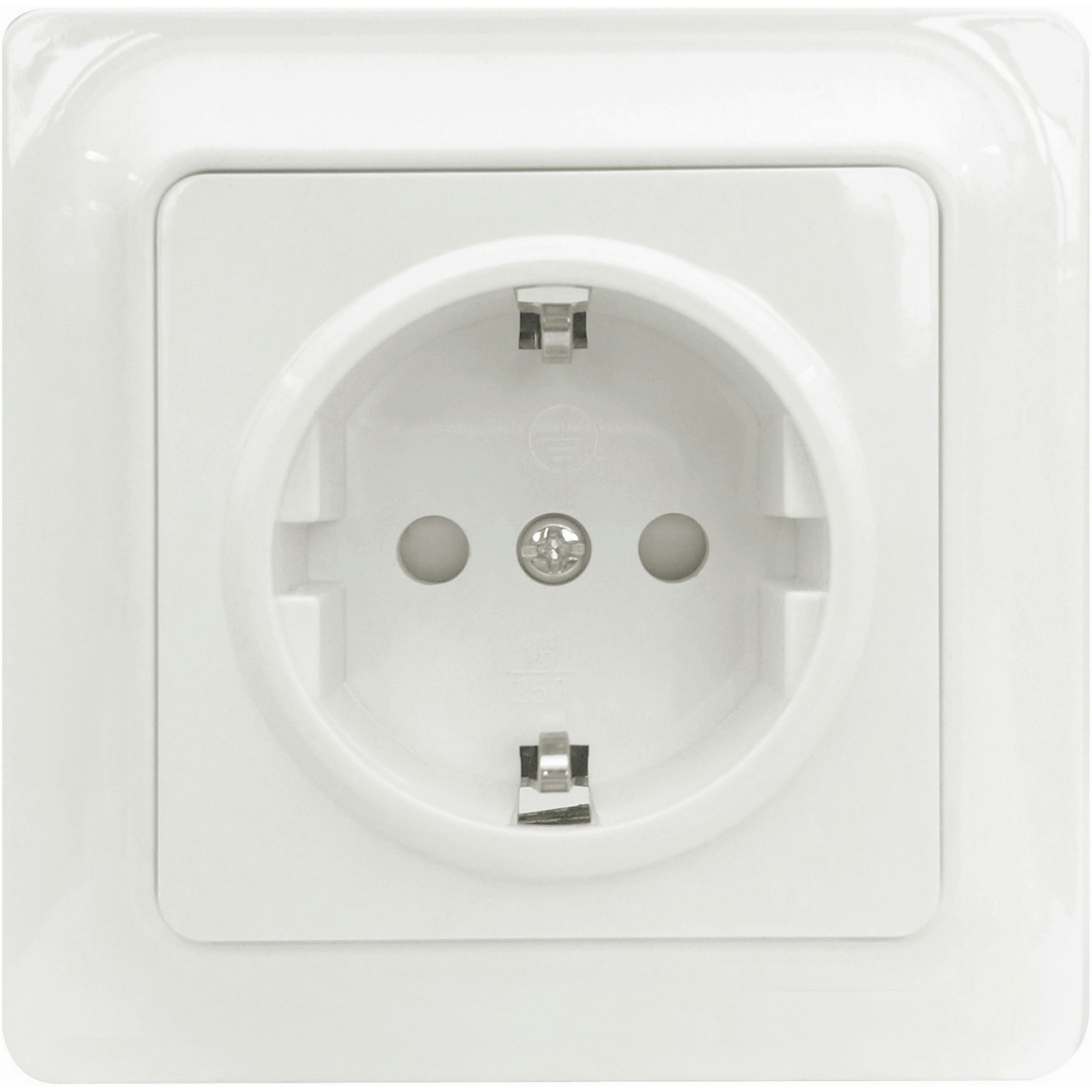 Vägguttag Malmbergs Gamma 1-Vägs Inf med Skruvanslutning