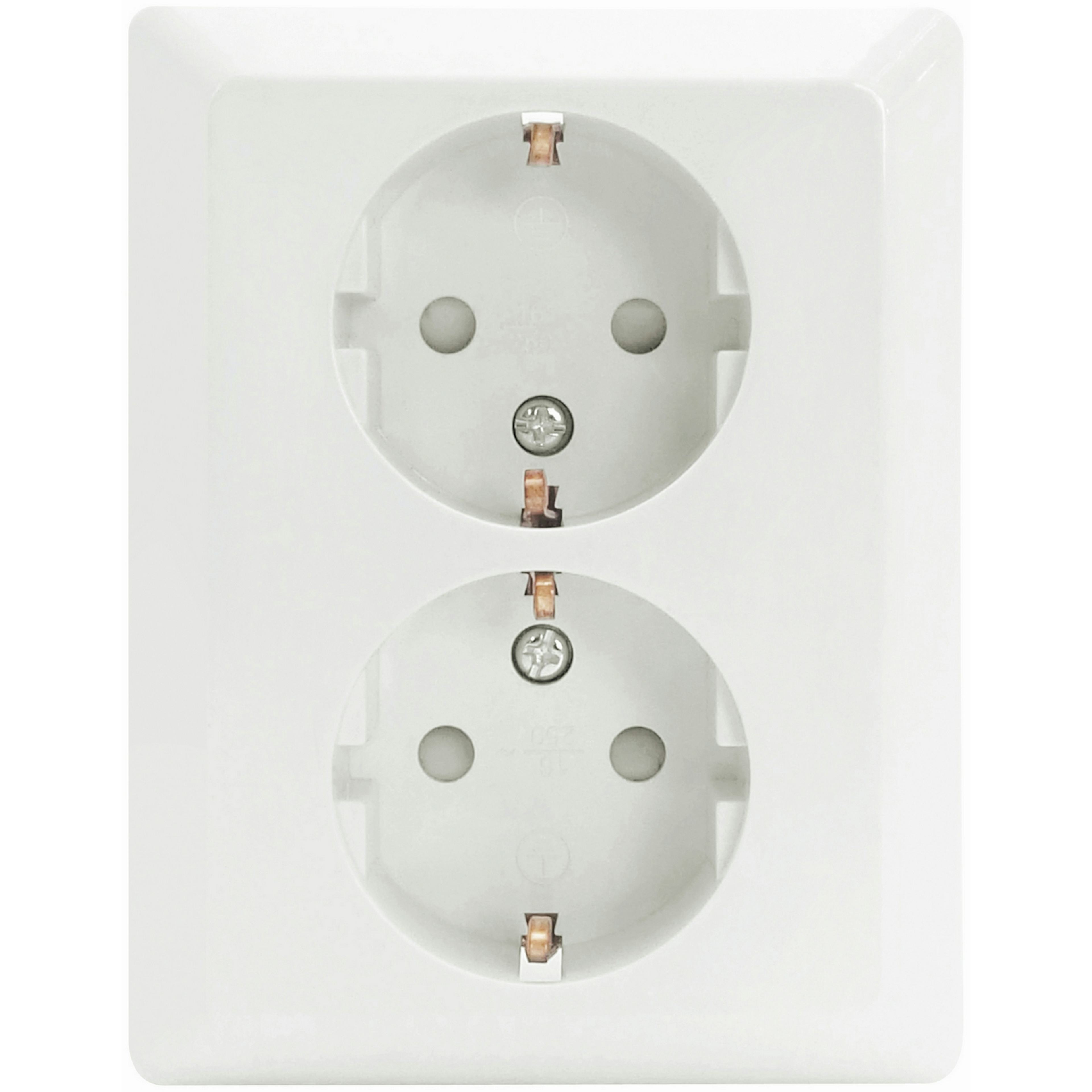 Vägguttag Malmbergs Gamma 2-Vägs Inf med Skruvanslutning