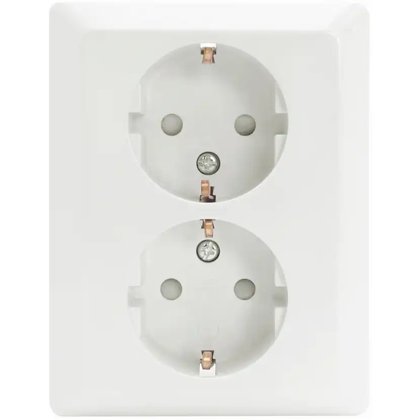 Vägguttag Malmbergs Gamma 2-Vägs Inf med Skruvanslutning