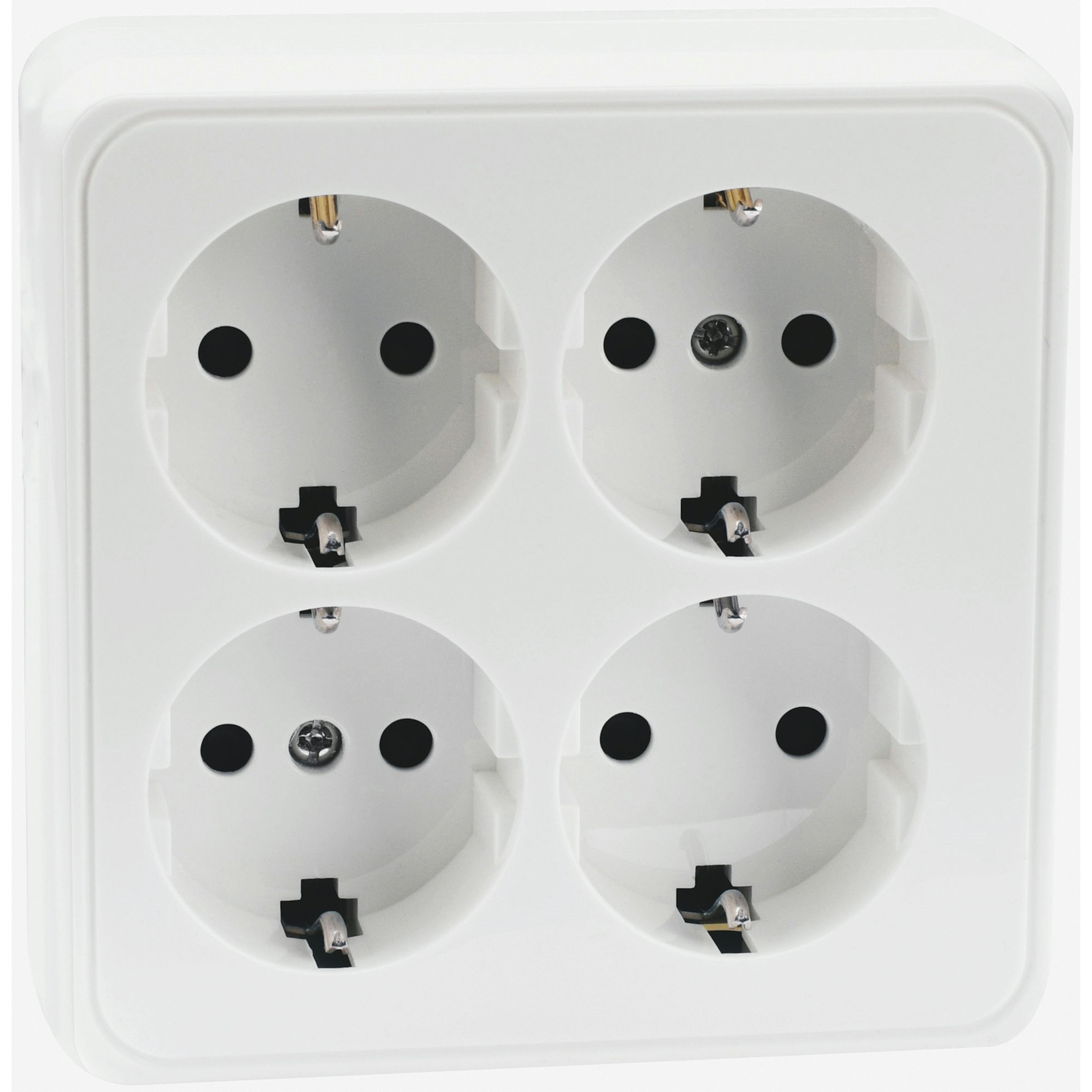 Uttag Malmbergs Gamma 4-Vägs Vit