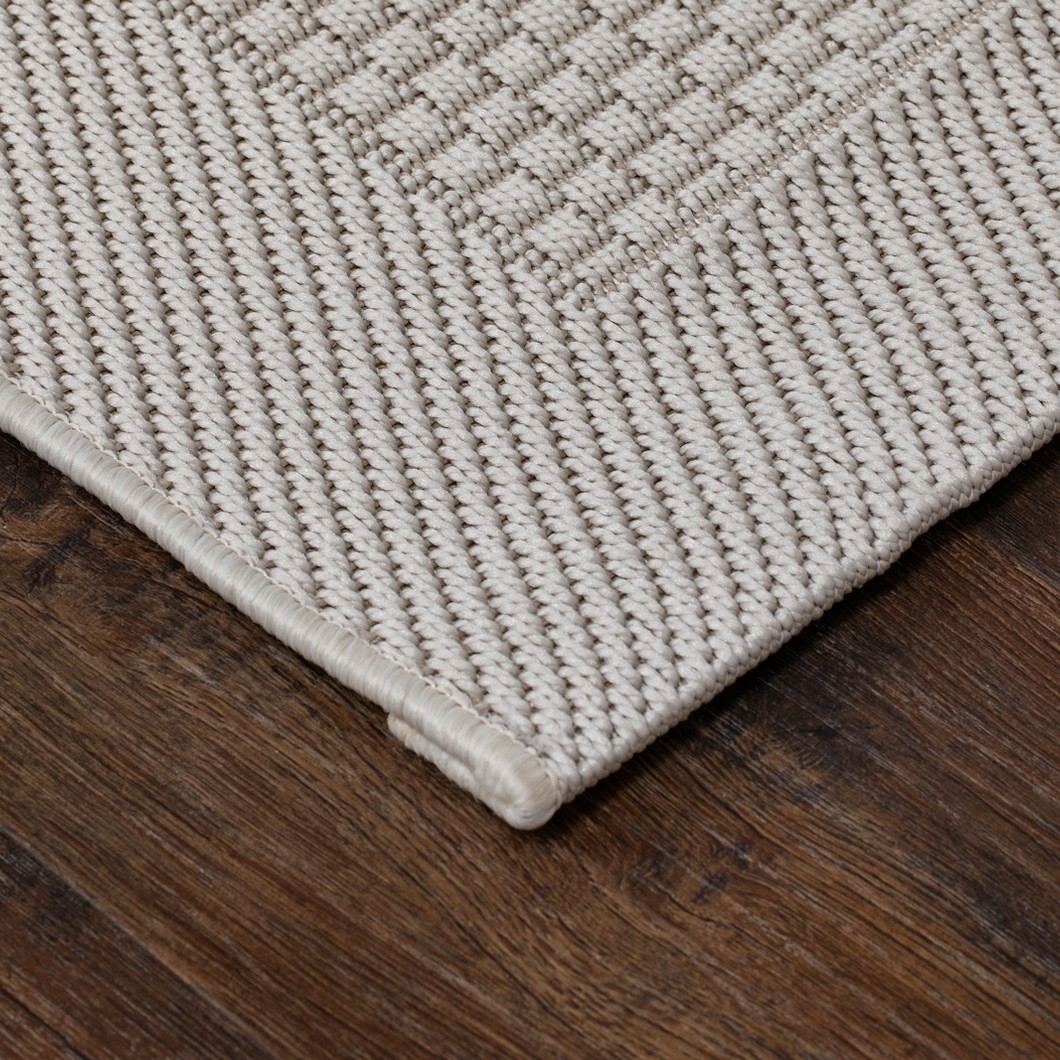 Utomhusmatta KM Carpets Miami Vit, 80x200 cm 18993 hos