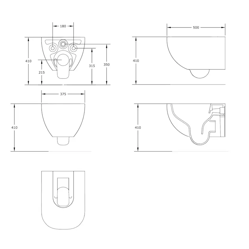 Vägghängd Toalettstol Miller Badrum Rimless