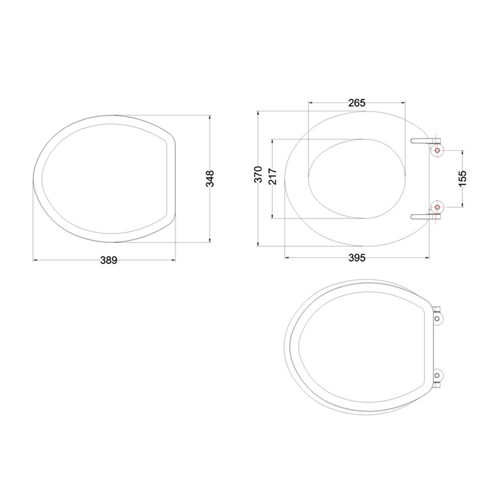 Toalettstol Burlington P18 440 mm med Mjukstängande Sits