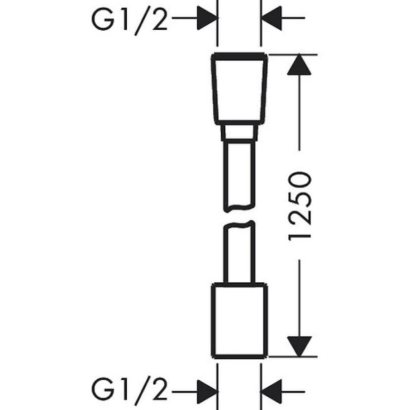 Textilduschslang Hansgrohe Designflex 125 cm