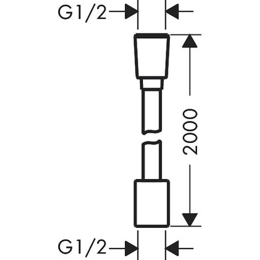 Textilduschslang Hansgrohe Designflex 200 cm