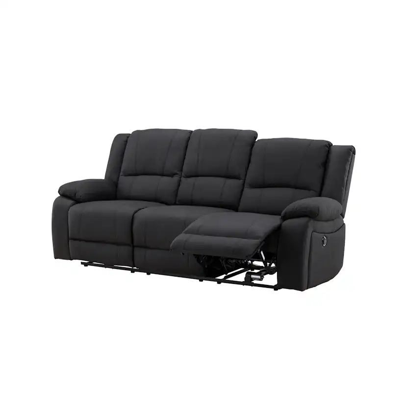 Soffa Venture Home Singapore Svart 3-Sits Reclinersoffa i Polyester