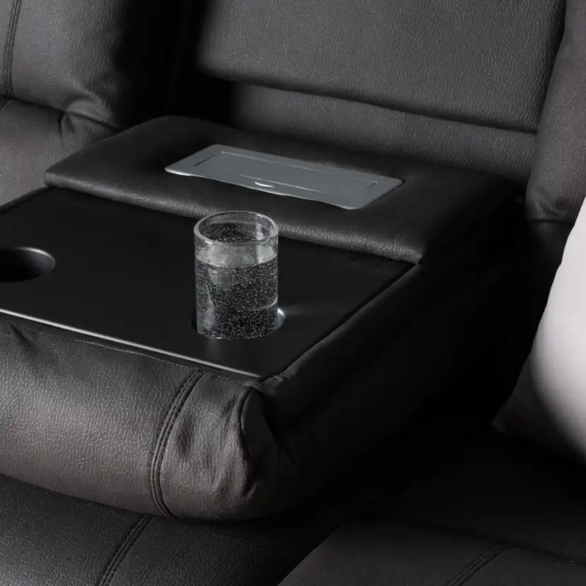 Soffa Venture Home Singapore Svart 3-Sits Reclinersoffa i Polyester